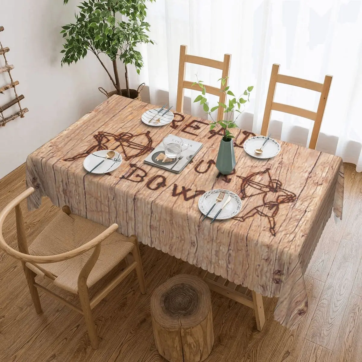 

Rectangular Oilproof Medieval Warbow Archer Table Cover Archery Bow Hunting Table Cloth Tablecloth for Dining