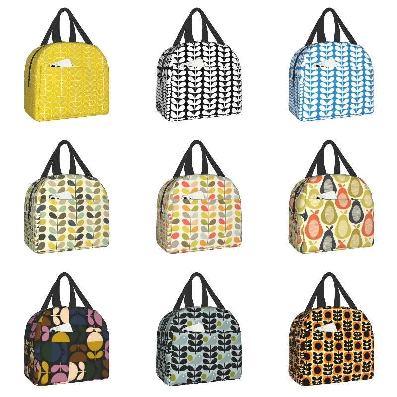 

Роскошный Ланч-бокс Orla Kiely для женщин, термоохлаждающий изолированный скандинавский Ланч-бокс с цветами для студентов, школьных пикников, сумка для хранения
