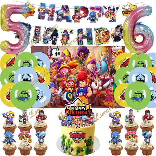 Цветные популярные игровые шары украшение для вечеринки в честь Дня Рождения на