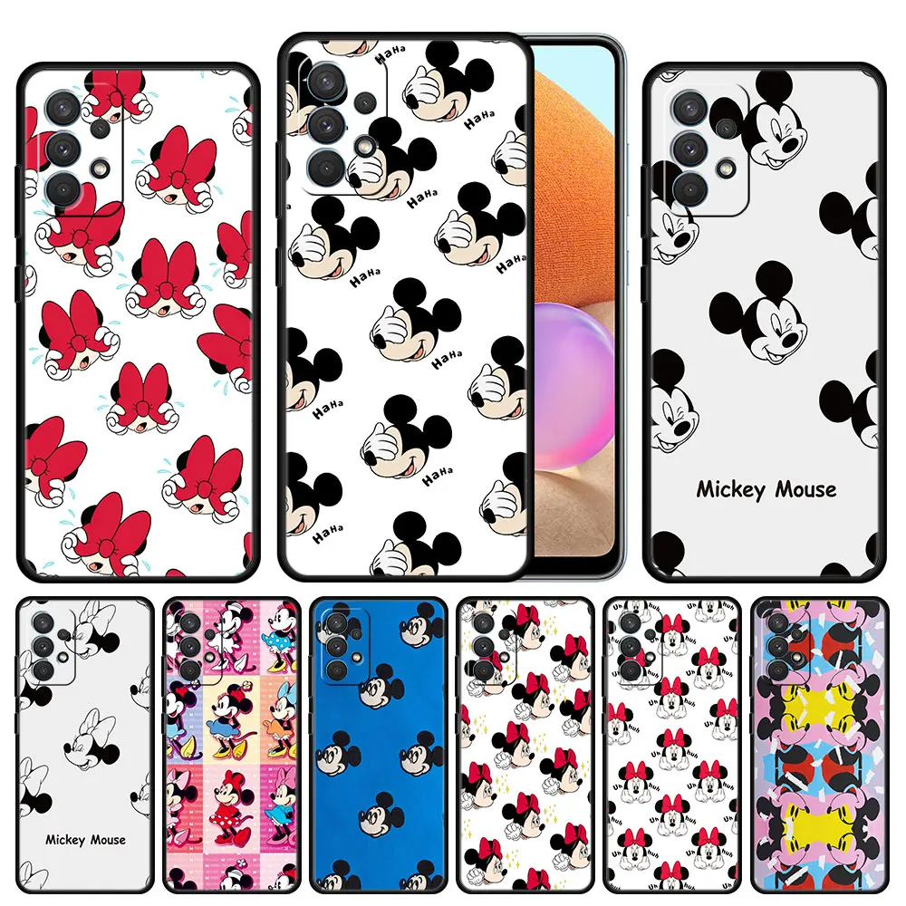

Cover Case for Samsung Galaxy A12 A52 A51 A50 A71 A32 A21s A72 A31 4G 5G Thin Shockproof Trend Mickey Minnie Mouse Tile Disney