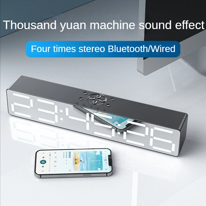 

Беспроводной Bluetooth динамик s будильник аудио светодиодный дисплей Высокое разрешение зеркальный домашний кинотеатр новый продукт длинная ...