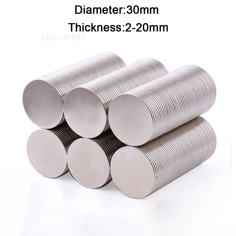 

10 pcs neodymium magnets thick diameter 30mm 2/3/4/5/8/10/15/20mm rare earth round strong craft magnet n35