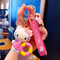 kawaii anime sanrio hello kitty cinnamoroll cartoon couple bag keychain car pendant toy lovely cartoon key buckle small kid gift