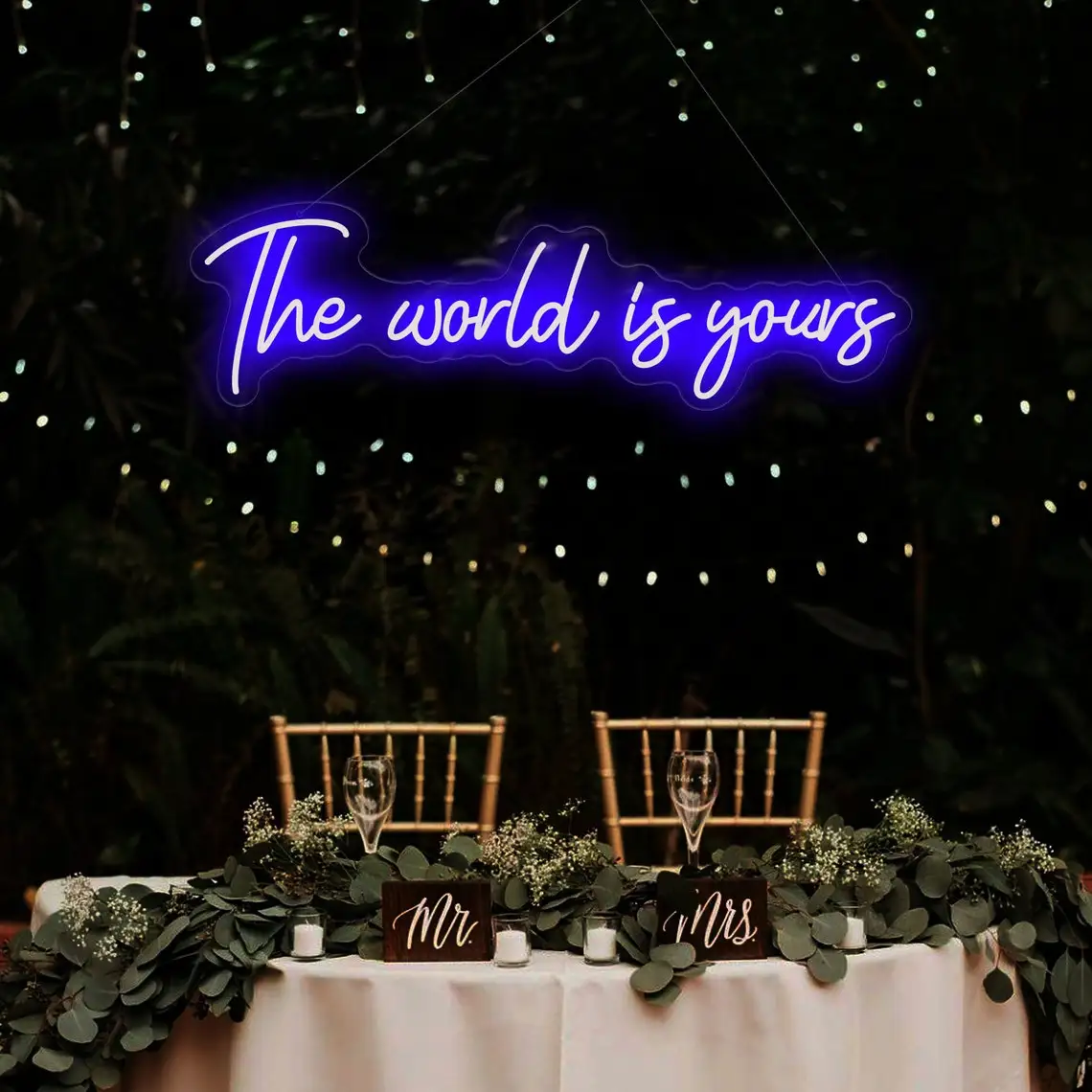 The WORLD IS YOURS Neon Sign Custom Neon Light Sign Led Custom Pink Light Neon Home Room Wall Decoration