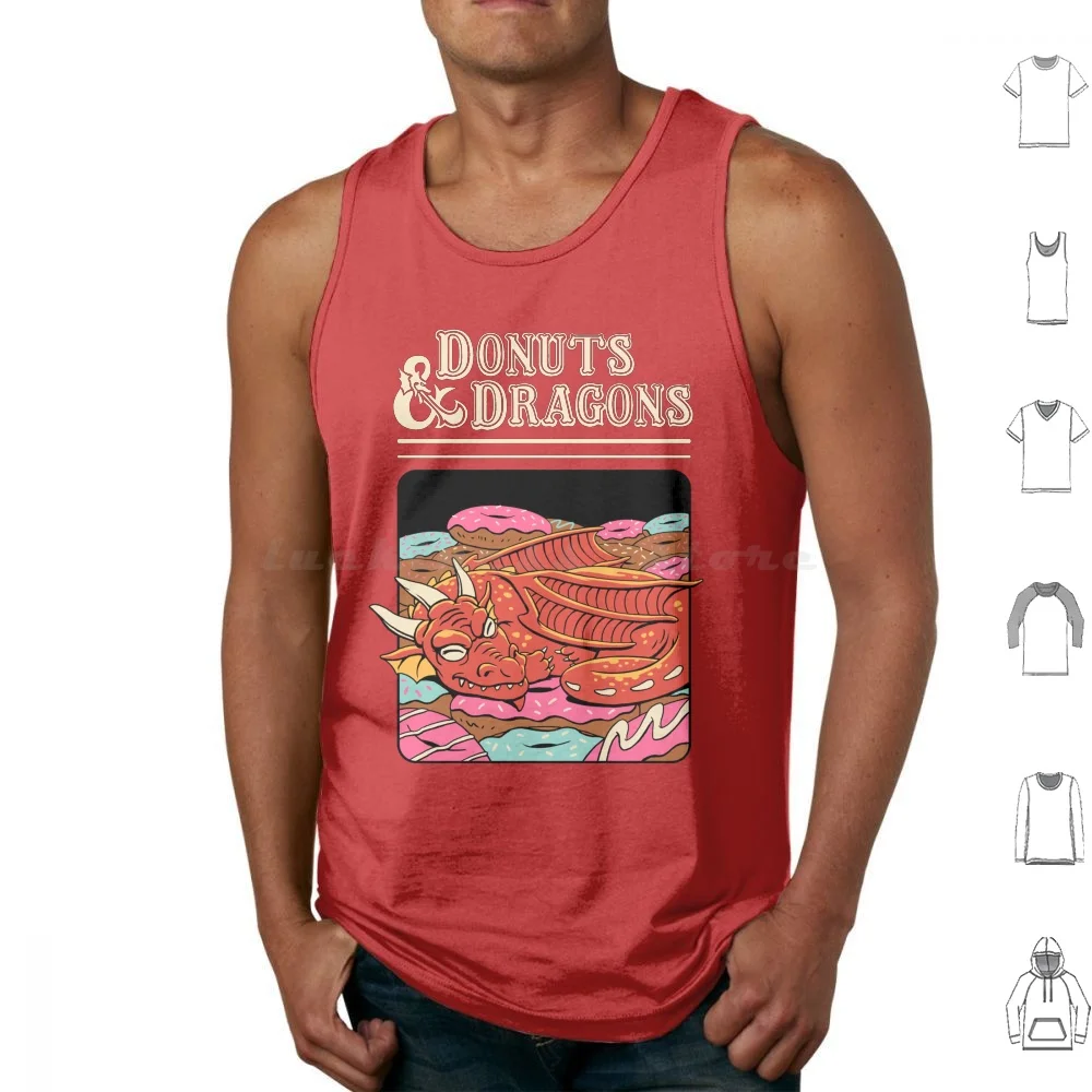 

Donuts And Tank Tops Vest Sleeveless Donut Donuts Food Foodies Dragon Mythical Creature Funny Cute Animal Animals Doughnuts