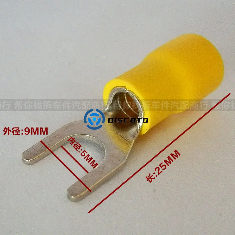 

10 шт. для фототехники, Вилочная клемма U-типа, клемма холодного прессования из чистой меди