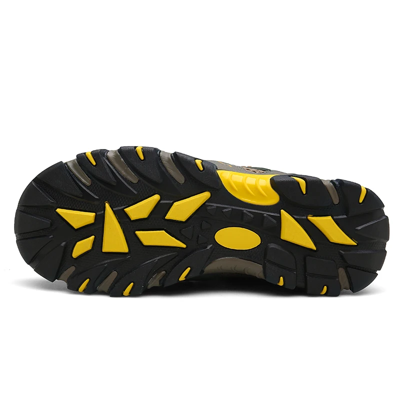 Summer Army Green Mesh Men Hiking Shoes Breathable Men's Walking Shoes Lace-up Male Brand Outdoor Shoes Zapatos De Senderismo