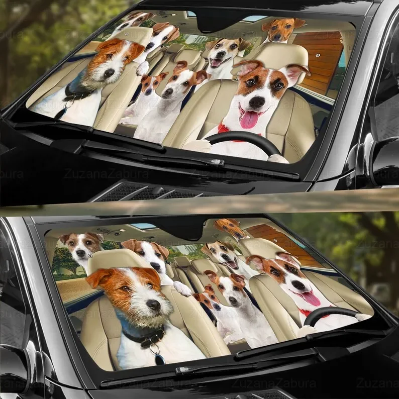 Автомобильный солнцезащитный козырек Jack Russell Terrier автомобильный декор от солнца