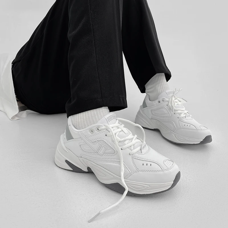 

All-match Fashion White Shoes Men's Casual Shoes Summer Mesh Breathable Men's Shoes Shock-absorbing Sports Shoes Running Shoes