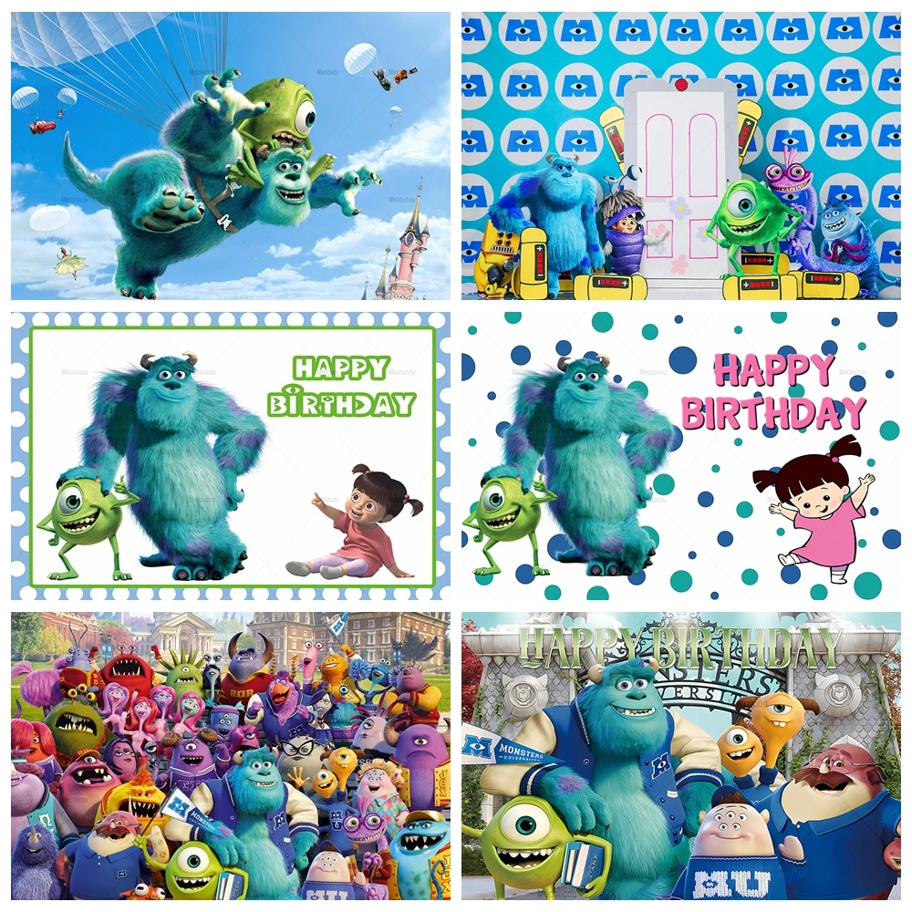 Фон для фотосъемки детей в стиле Disney Monster Inc