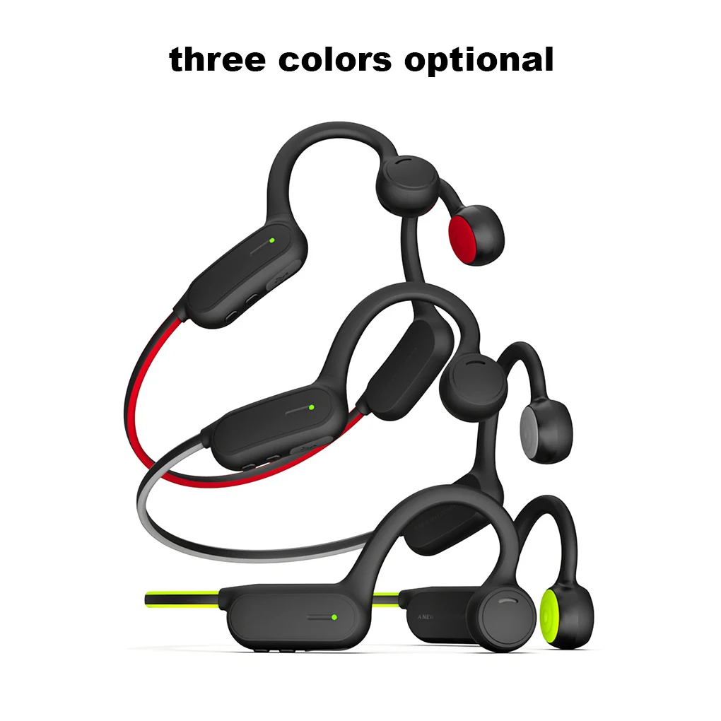 

Bone Conduction Wireless Earphone IPX4 Waterproof Rechargeable Sport Outdoor Portable Built-in Battery Headset Black