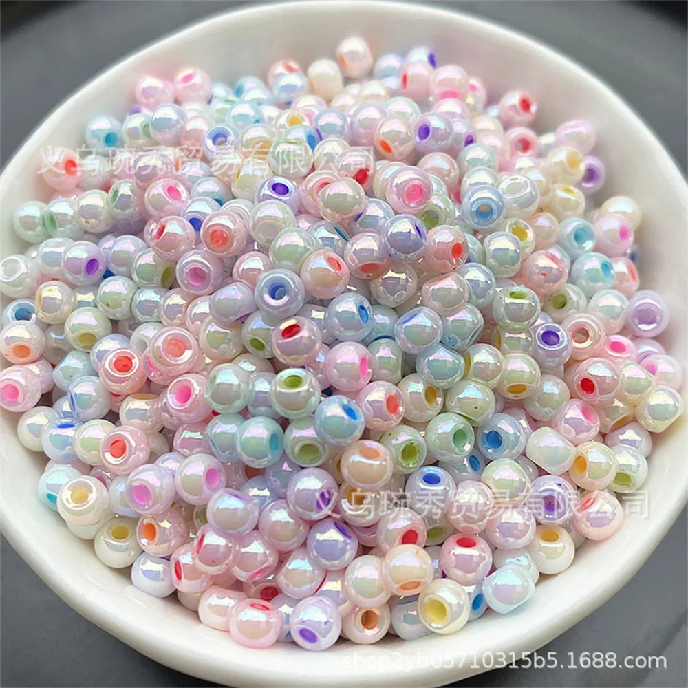 Сверхъяркий стеклянный бисер жемчуга макрона высокой яркости 4 мм