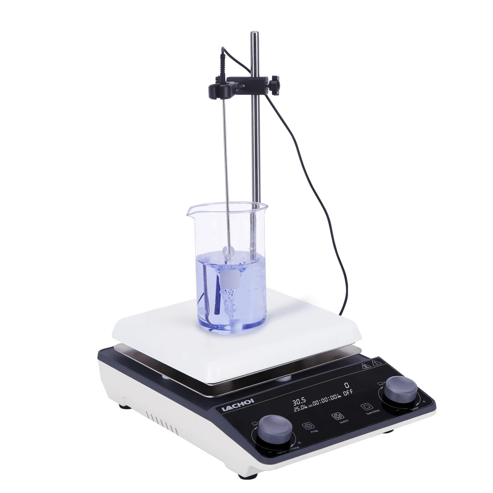 

LCH 2022 new design plastic magnetic stirrer with warmup lcd hot plate with stirrer electric stirrer laboratory mixer