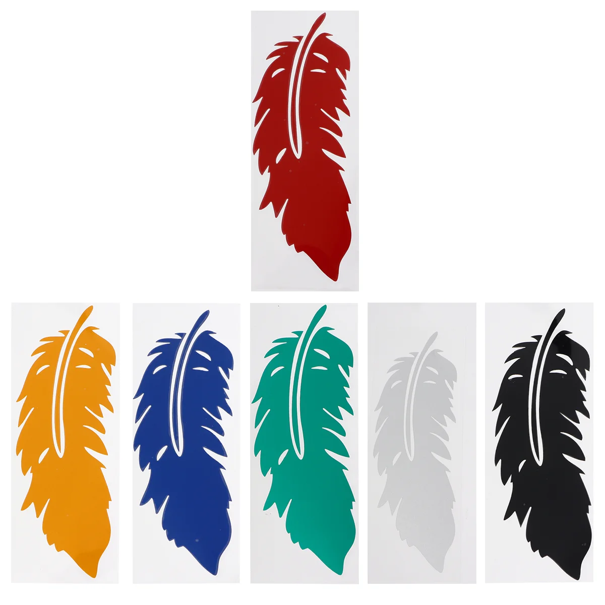 

6pcs Sticker Feather Creative Cartoon Decal Car Sticker for Car Body