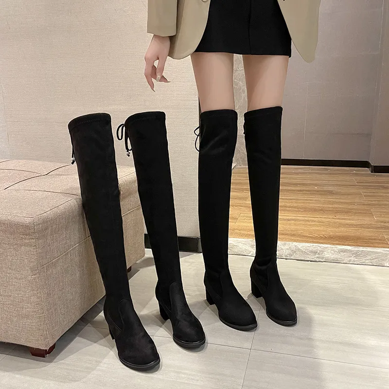 

Ботинки женские резиновые, Роскошные Дизайнерские Сапоги с круглым носком, высокий каблук, черные, для дождя, 2022