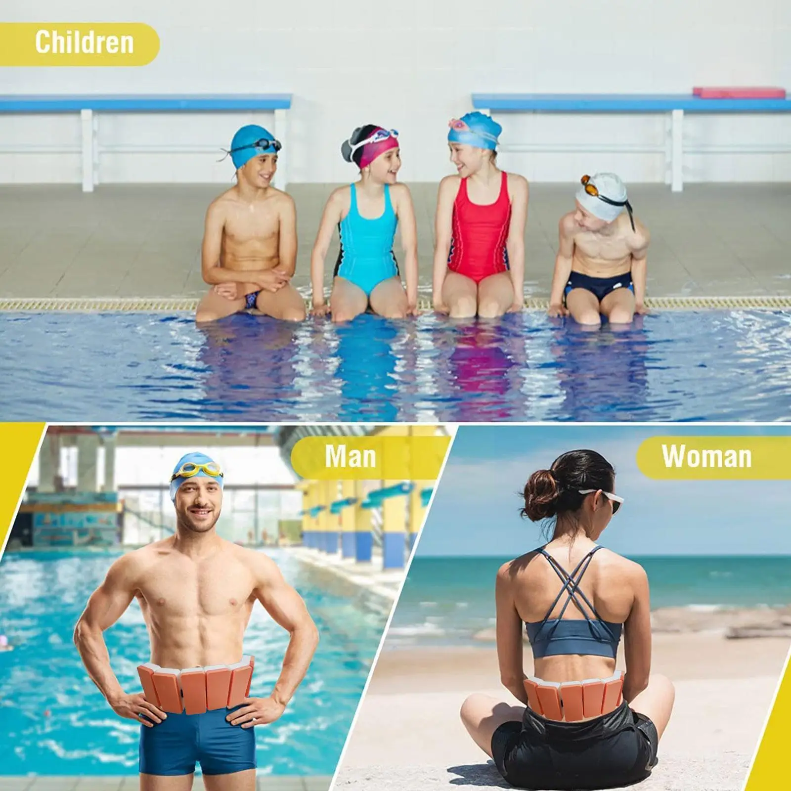 

Swim Belt With Foams Buoyancy Strap Lightweight Children Swim Helper For Water Running Flotation Jog Aerobics Exercise Swim N0p6