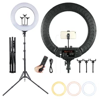 free shipping fosoto ft 54 21inch led ring light selfie led fill light live streaming lamp with tripod for makeup video tiktok