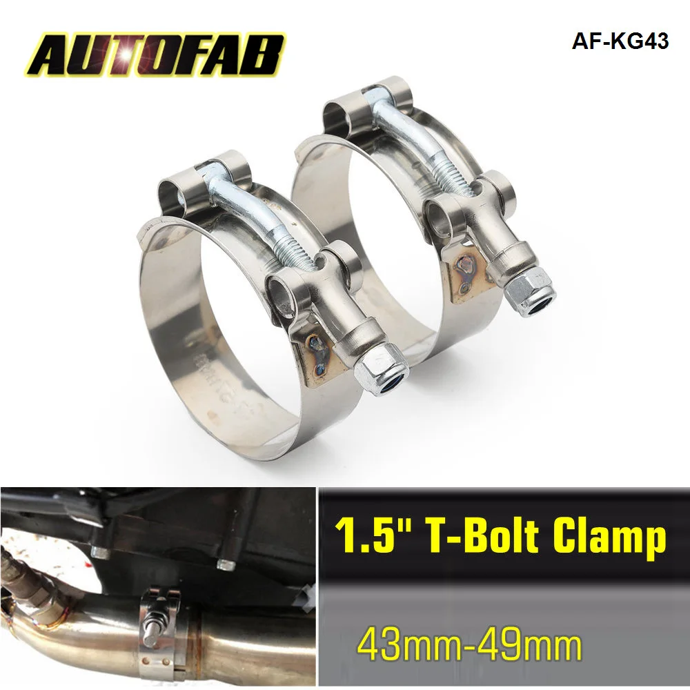 

AUTOFAB 1,5 дюйма (43 мм-49 мм) силиконовый турбошланг, соединитель T-образного болта, супер зажим в комплекте