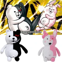 25cm anime danganronpa 2 monokuma bear black white bear plush toy doll cosplay stuffed figure hairpin doll gifts for children