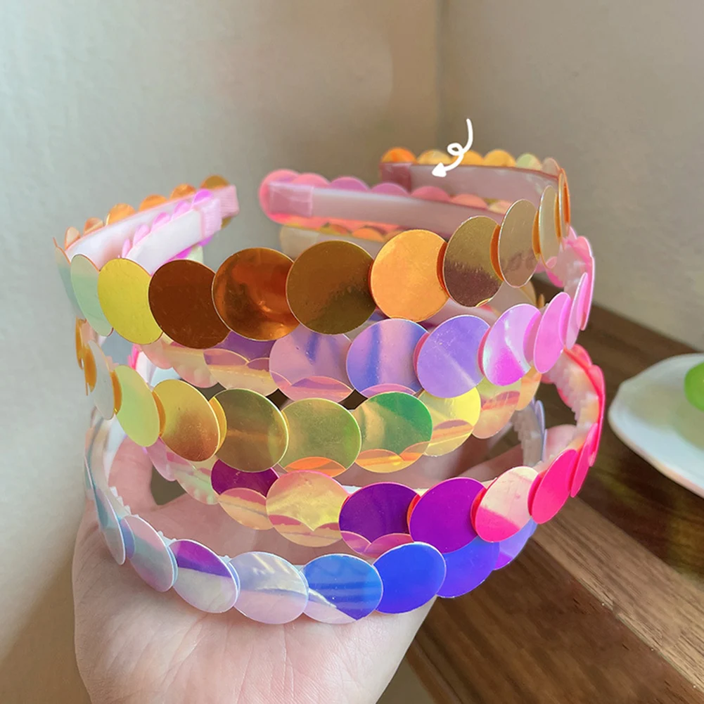 

Girls Cute Colorful Sequins Hairbands Girls Outdoor Sweet Hair Decorate Headband Hair Hoop Kids Fashion Hair Accessories