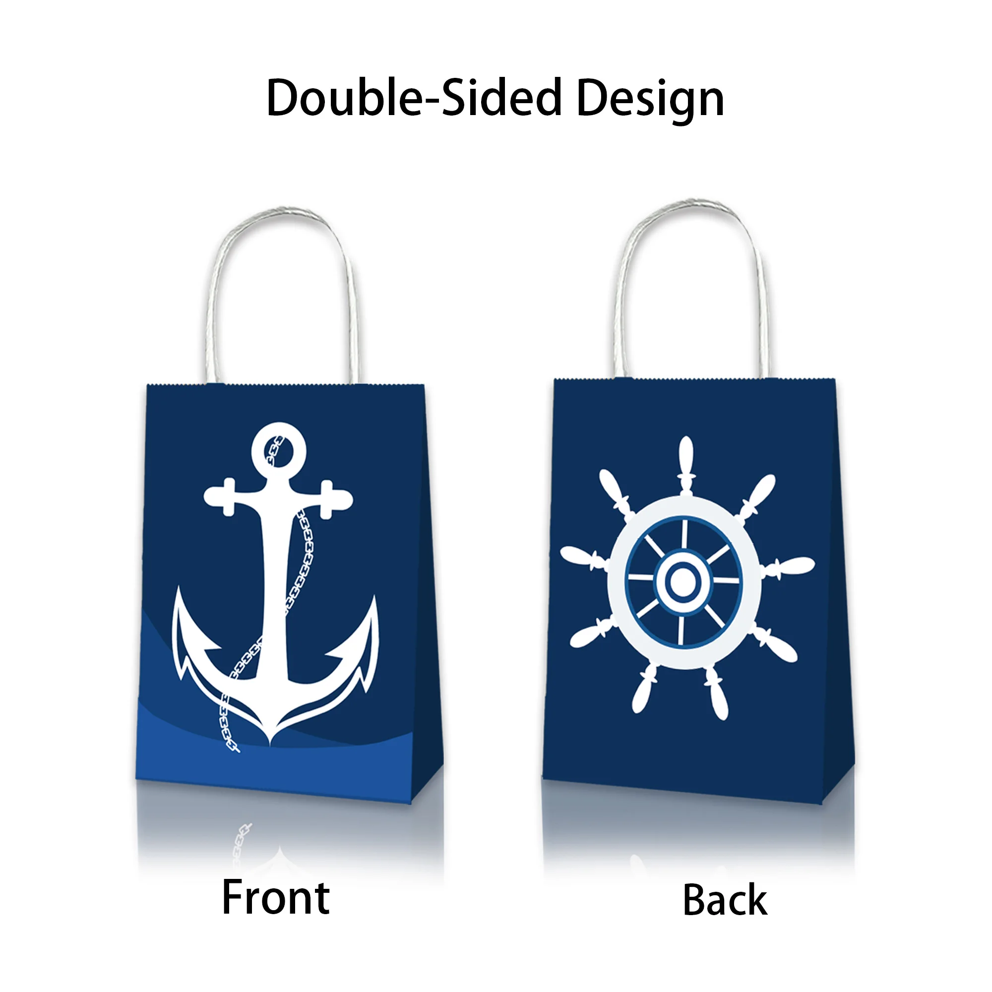 

10/20/30/50 шт., синяя бумажная сумка, конфеты, закуски, подарочная сумка, детский капитан, пиратская тема, украшения для дня рождения, подарки