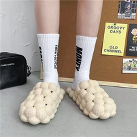 slippers female personality bubble slides and sandals fashion feeling sandal home massage flat slippers for women litchi sandals