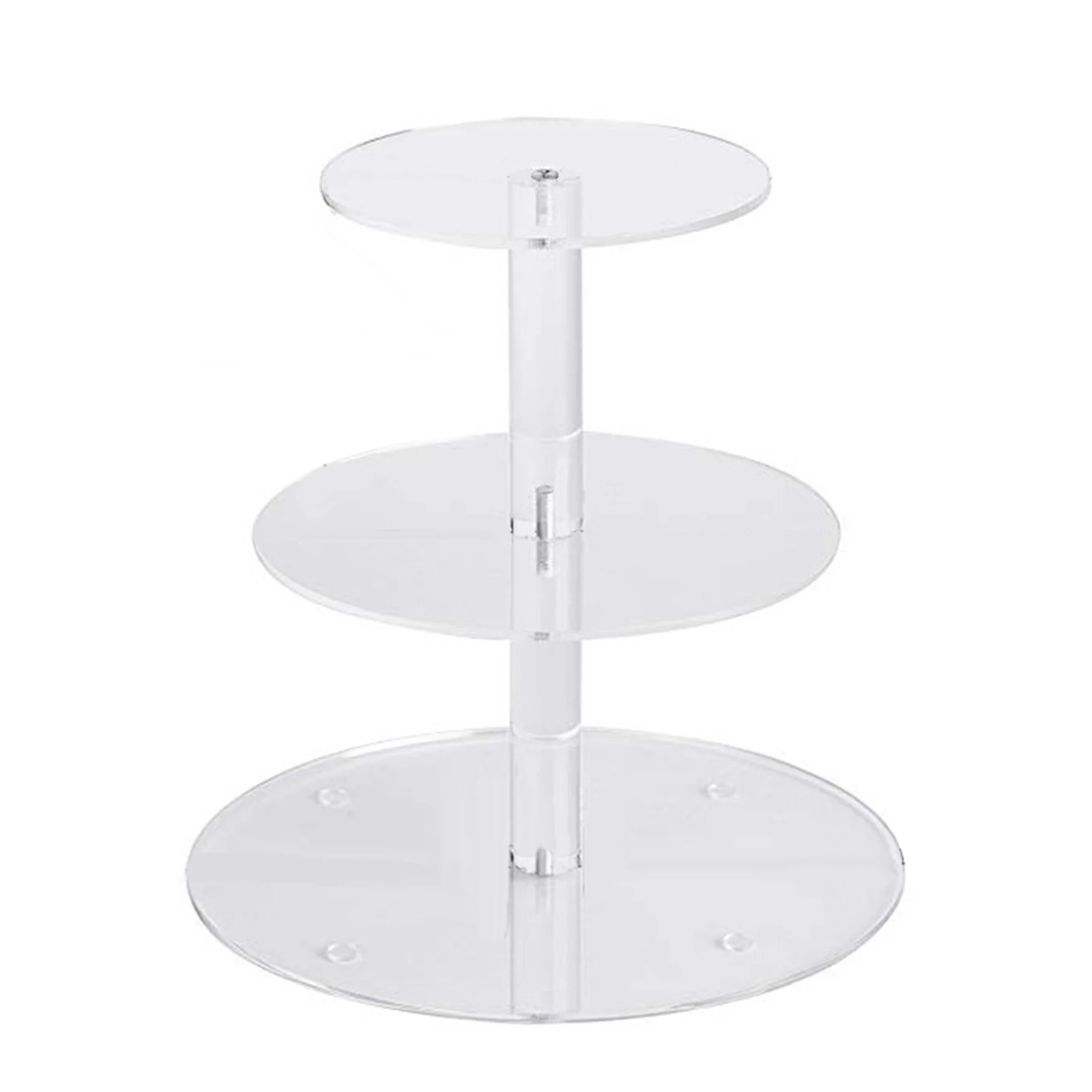 

Round Detachable Display Shelf Wedding Acrylic Home Cake Stand Bakery Birthday Party Holder Transparent Dinner Desktop