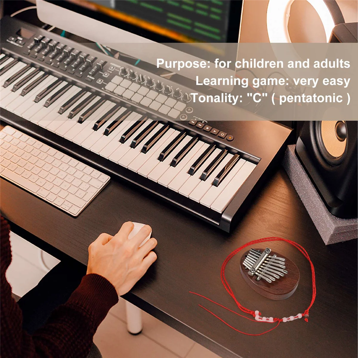 Миниатюрное пианино Kalimba с 8 клавишами отличный звук клавиатура для пальцев