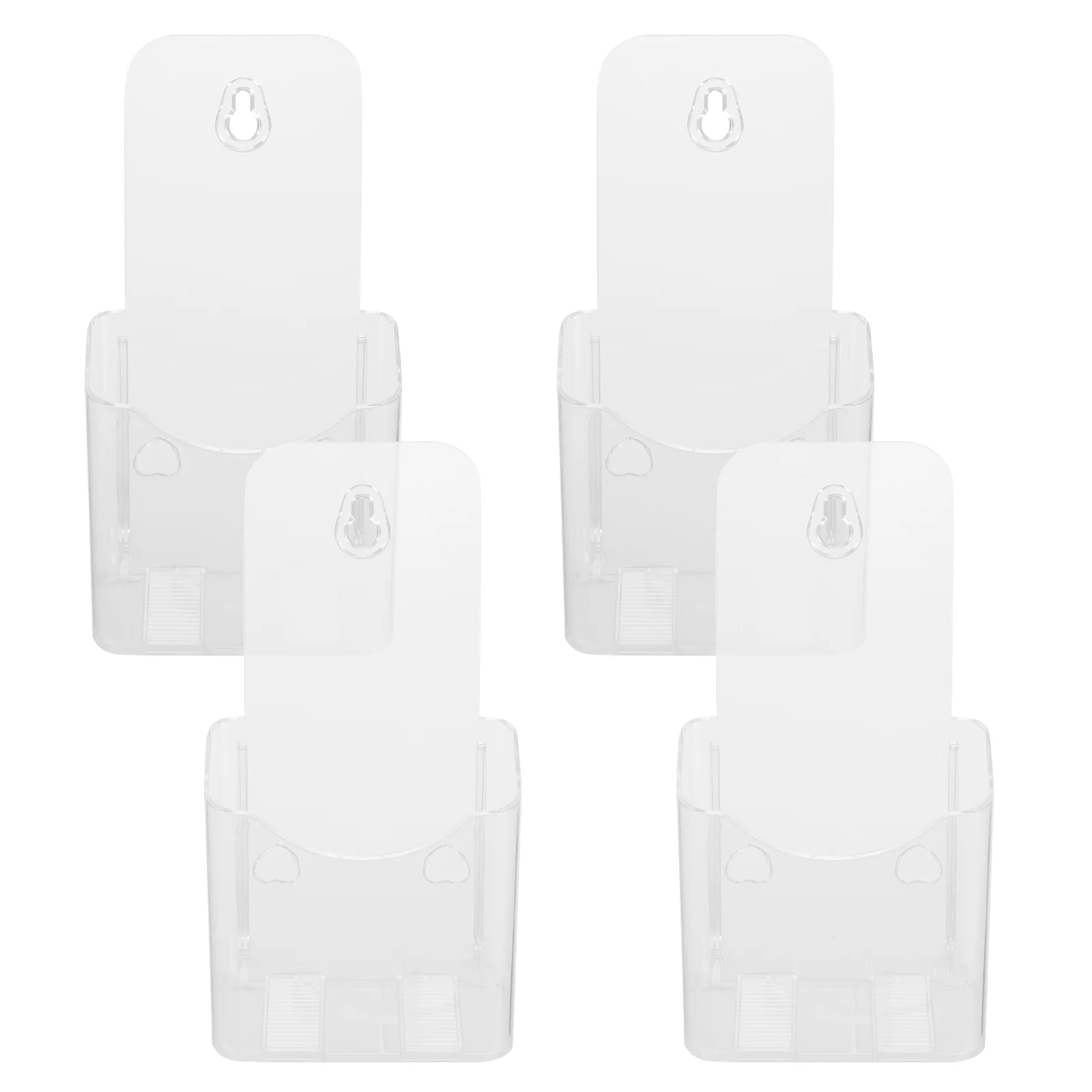 

4 Pcs Acrylic Brochure Display Stand Holder Trifold Leaflets Clear Stands Plastic