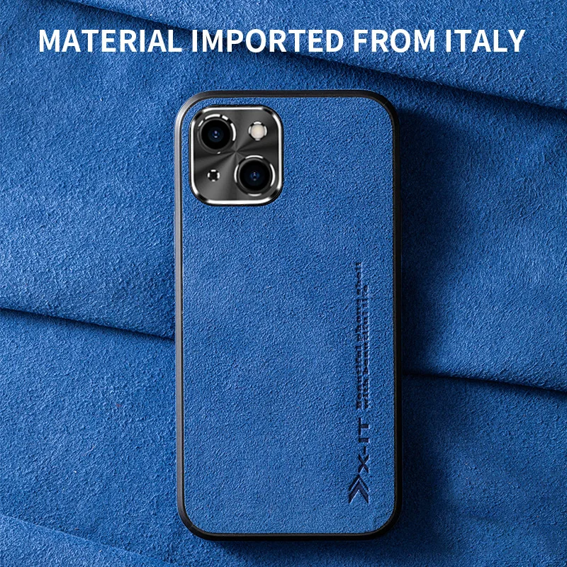 

Чехол для телефона iPhone 14 13 12 Mini для Apple 11 Pro Max, чехлы Luruxy, замшевый, с отложным мехом, Кожаный Модный чехол, высокое качество