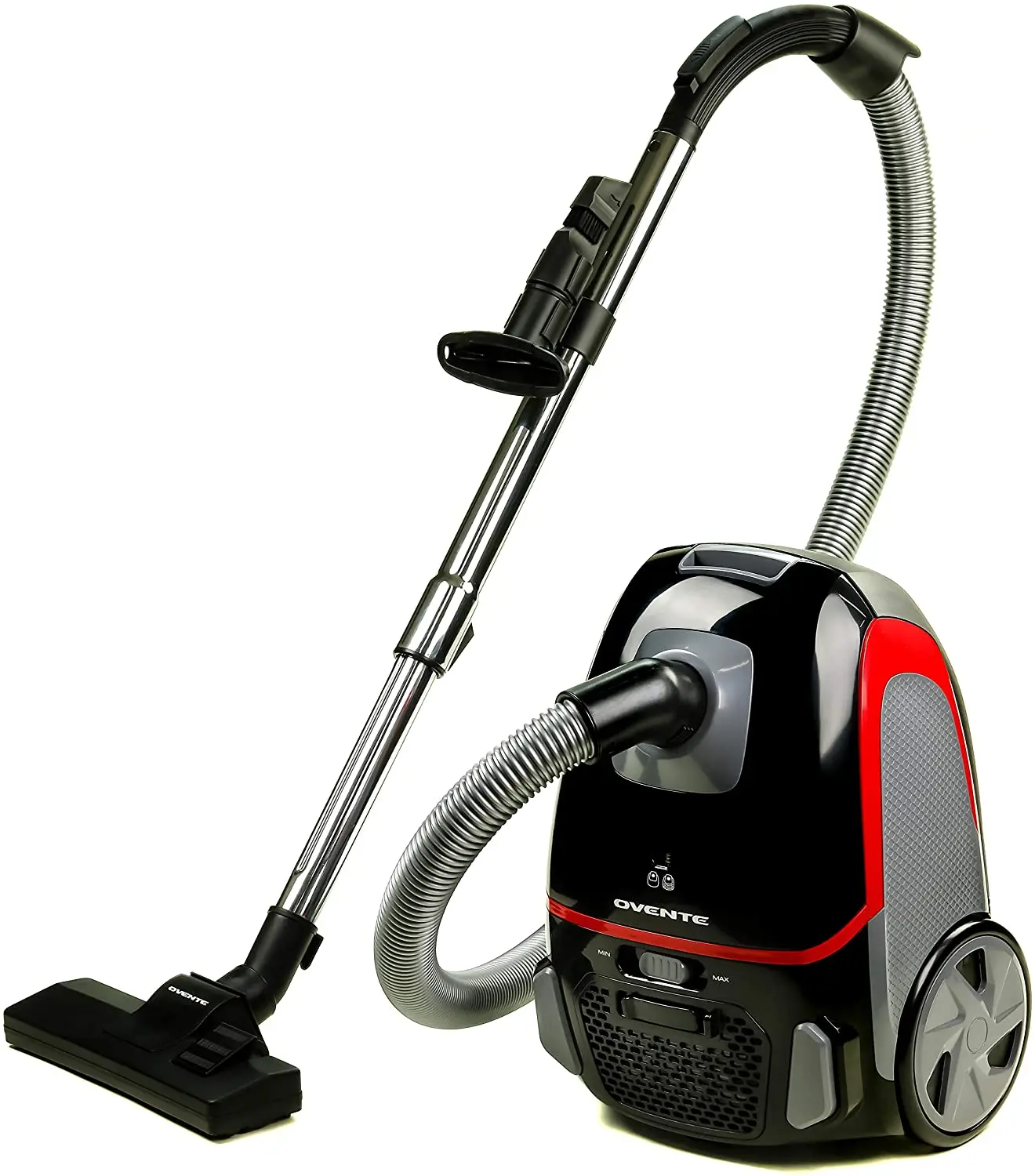 

Electric Bagged Lightweight Canister Vacuum Cleaner with 2 Speed Control, Powerful Portable Suction Machine with 3 Cleaning Atta
