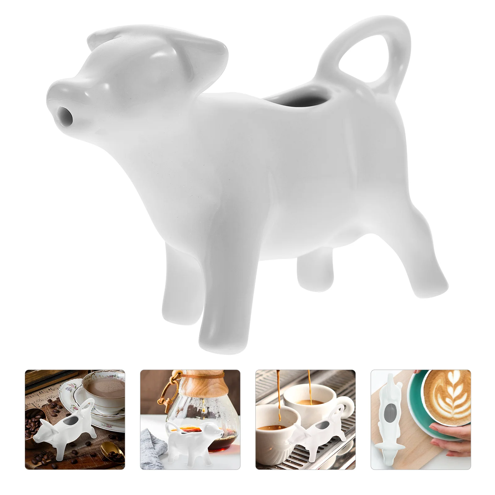 

Pitcher Creamer Ceramic Jug Cup Sauce Coffee Cow Gravy Dispenser Frothing Pourer Miniservingfrother Boat Container Bowl