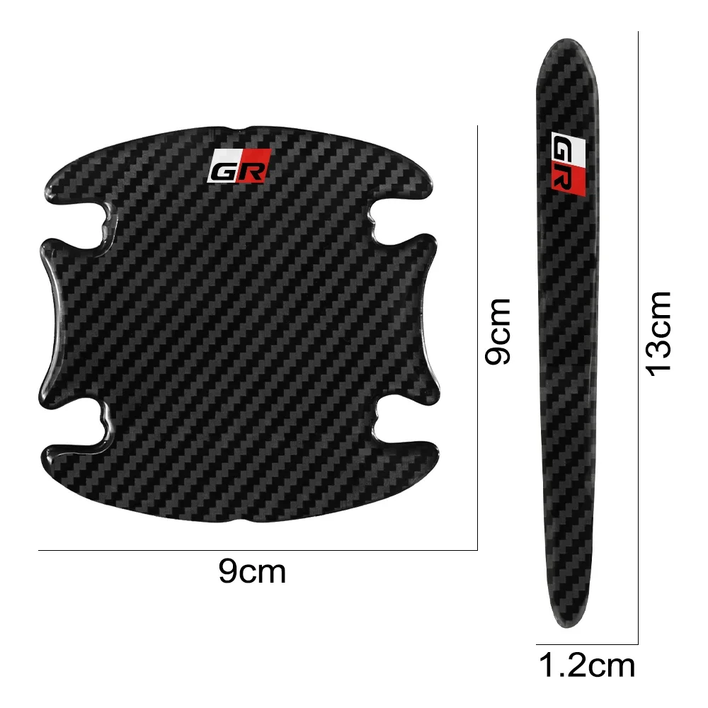 Наклейки На Дверные Ручки И Чашки Toyota Gr Yaris Sport Gazoo Racing Для Corolla Supra 86 Hilux C-hr Rav4 Prius