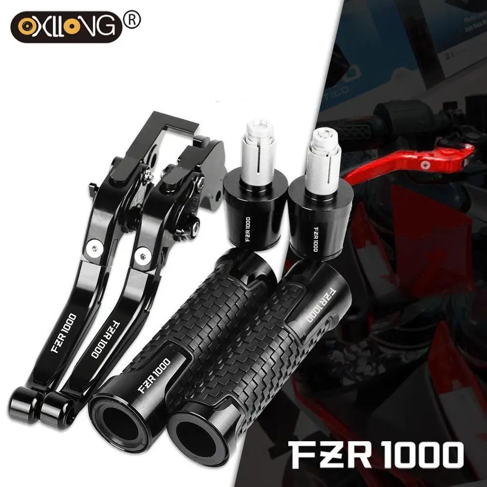 

FZR 1000 LOGO GENESIS Motorcycle Aluminum Brake Clutch Levers Handlebar Hand Grips ends For YAMAHA FZR1000 GENESIS 1987 1988