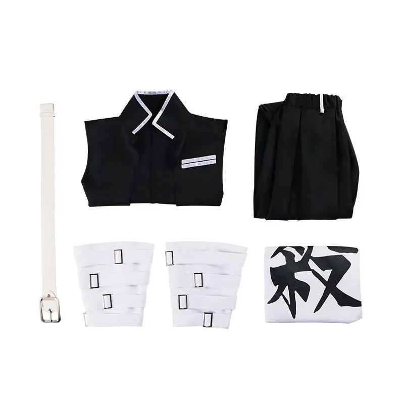 Shinazugawa Sanemi Косплей Аниме Костюм Топ Брюки Пояс Одежда Хэллоуин Карнавальный