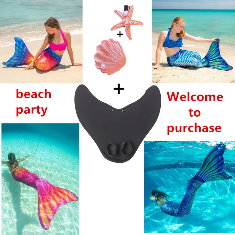 

Kids adult New Mermaid Tail Swimmable for Girls Bathing Beach Swimming Bating Suit Mermaid Costume Swimsuit can add Monofin Fin