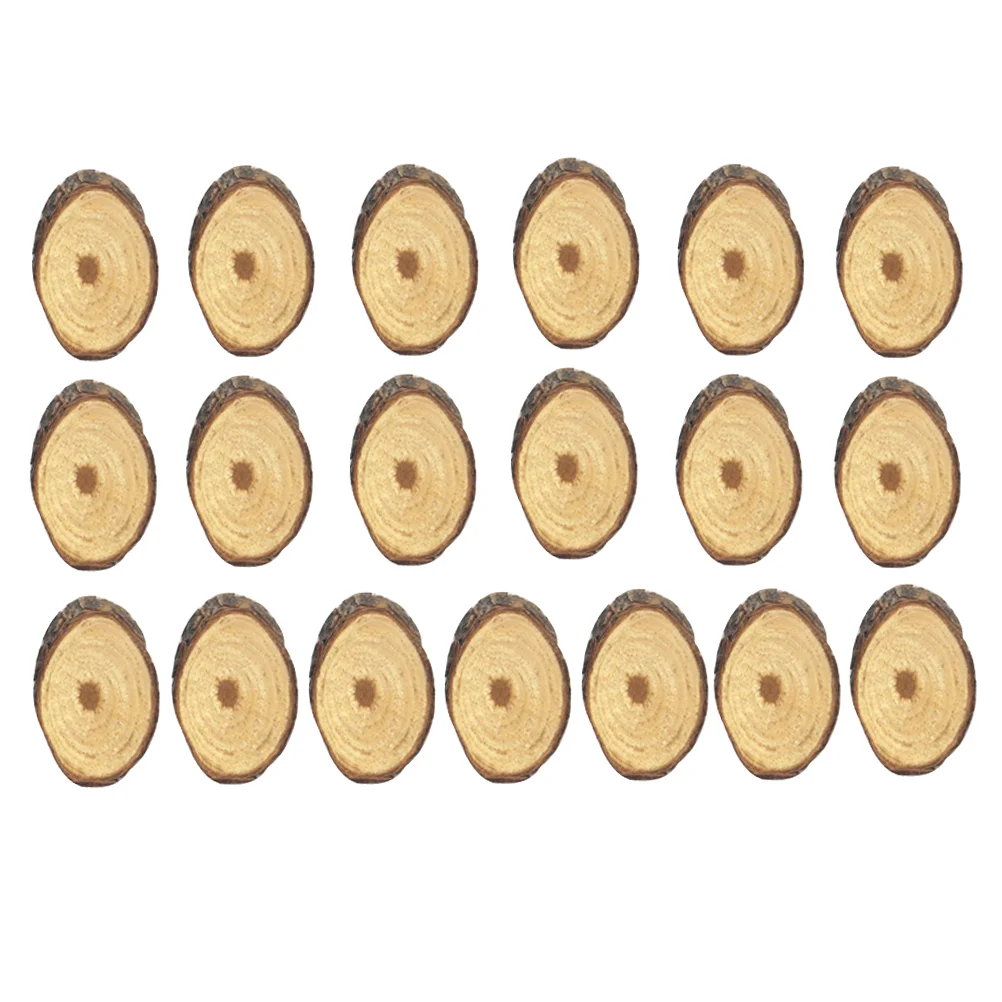 

6cm Oval Wooden Slices Unpainted DIY Blank Wood Cutouts Pieces Embellishments Ornament Craft Accessories Gift Tags