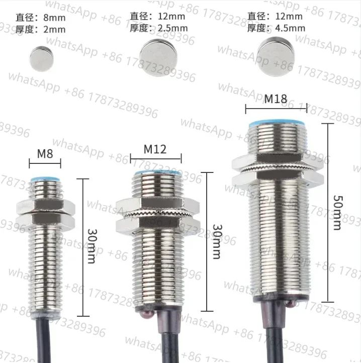 Фото Датчик Холла CHXinshe NJK-8002C, 5 шт., m12, NPN, 3-проводной, DC, без магнитной индукции №3