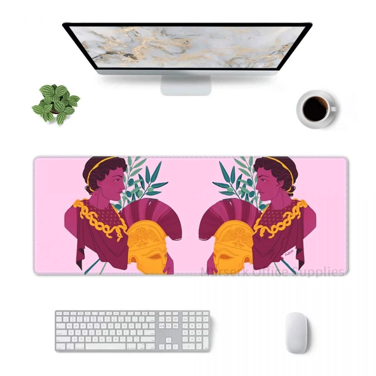 

Minerva Bust Large Mouse Pad Cultures Laptop Table Keyboard Mat 30x80cm Gamers Decoracion Antislip Rubber Carpet