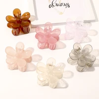 big flower shape hair claw ponytail hairpin clips for women girls bath barrette hair crab clamps