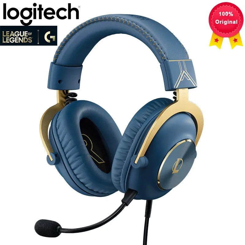 

Logitech G Pro X Wired Headset Hextech Limited Edition Gaming Headphones ANC 7.1 Stereo for Eat chicken gpro x lol/CF/csgo