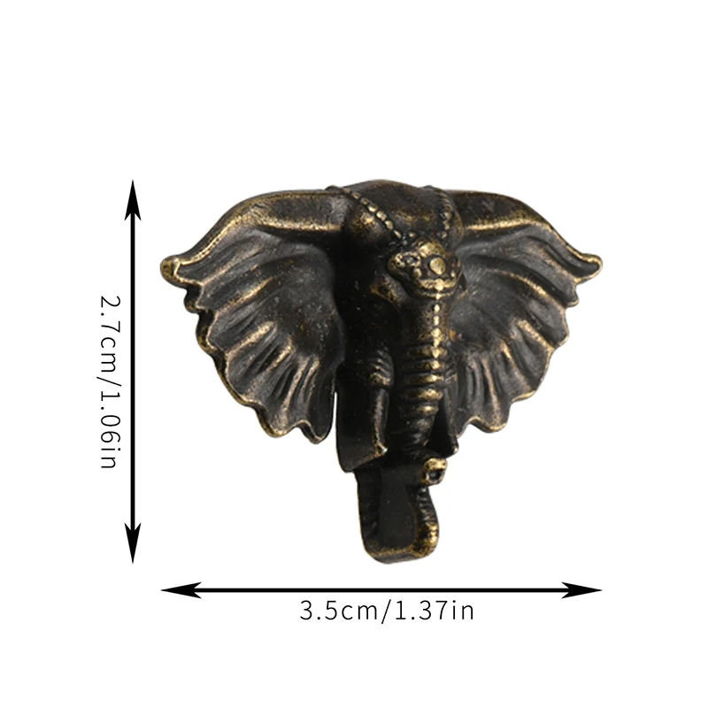 

Ручка для ящика в виде антикварного слона, ручки из цинкового сплава для мебели с одним отверстием, деревянные ручки для ящика