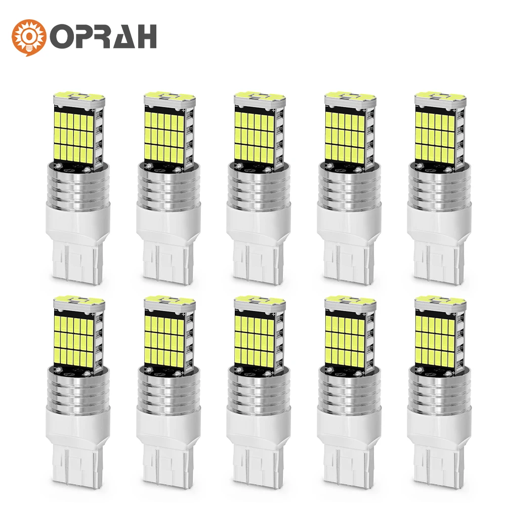 10X Oprah HighBright Автомобильный светодиодный фонарь 1157 BAY15D T20 7443 T25 3157 45*4014SMD Canbus для