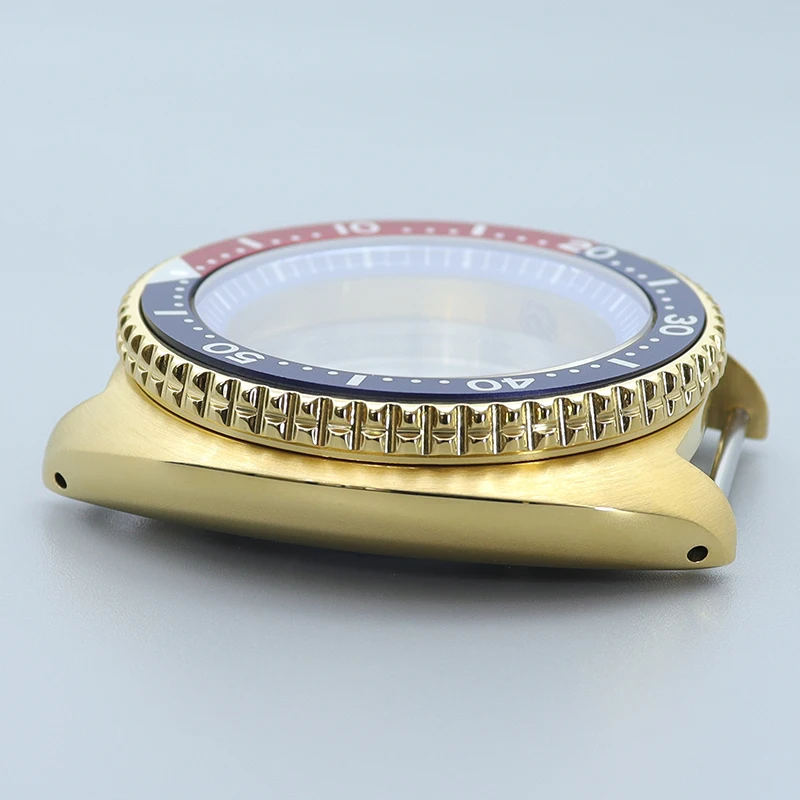 Золотой корпус часов 45 мм кольцо с сапфировым стеклом детали SKX для Big abalone Seiko NH35