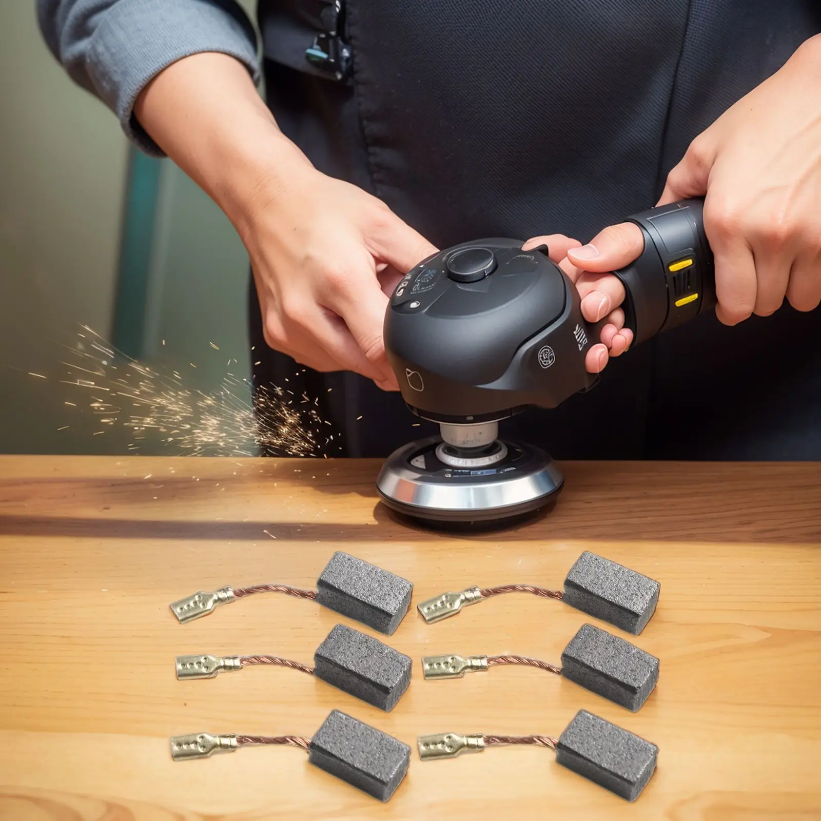 Долговечные угольные щетки для угловой шлифовальной машины Bosch GWS 7100 7115 E 7125 GOP250CE 6
