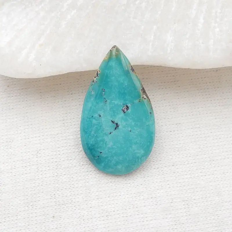 

Natural Stone Turquoise Water Droplet Cabochon 24x14x3mm 2g Semiprecious Stones Fashion Fine Jewelry Necklace Accessories