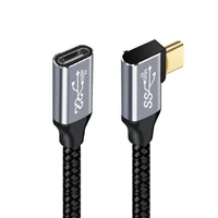 usb c usb 3 1 type c cable 10gbps 100w left right angled female extension data