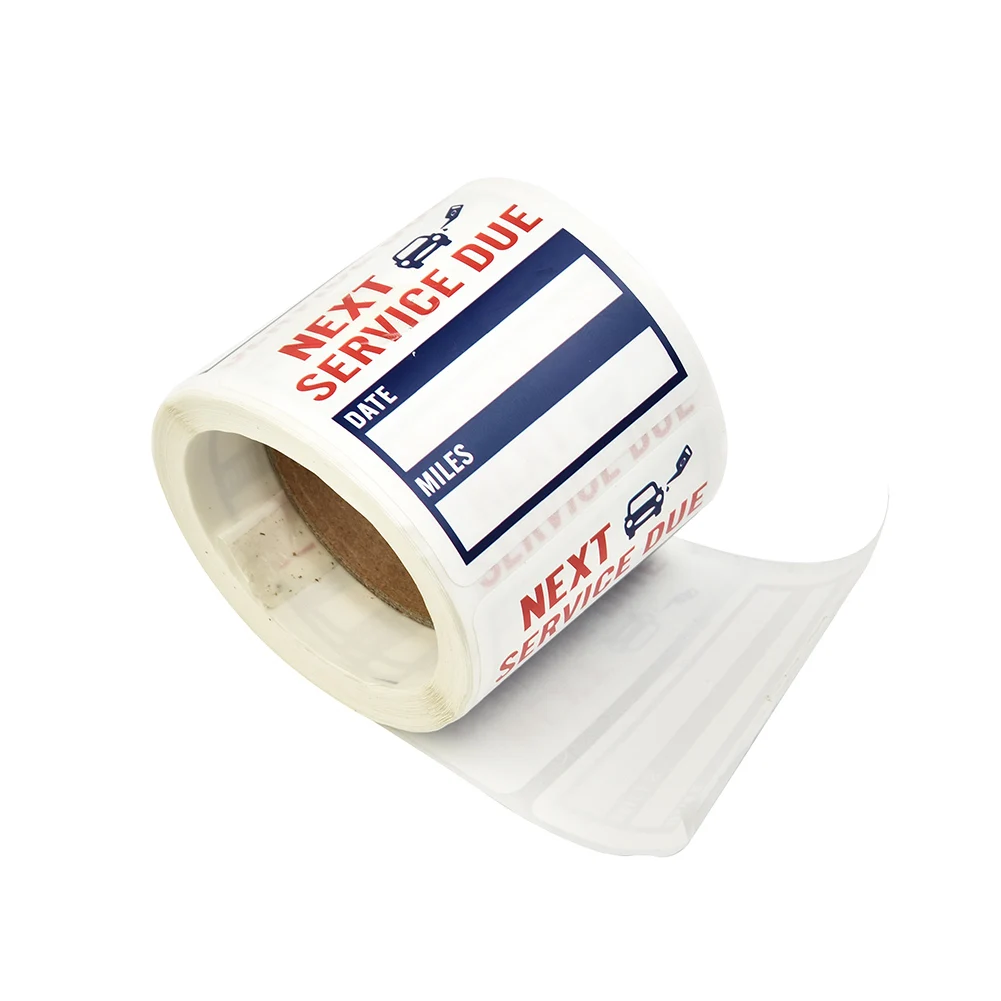 

Oil Change Stickers Pack Reminder Service Stickers 150pcs/roll 2*2inch Clear Lite Brand New Durbale High Quality