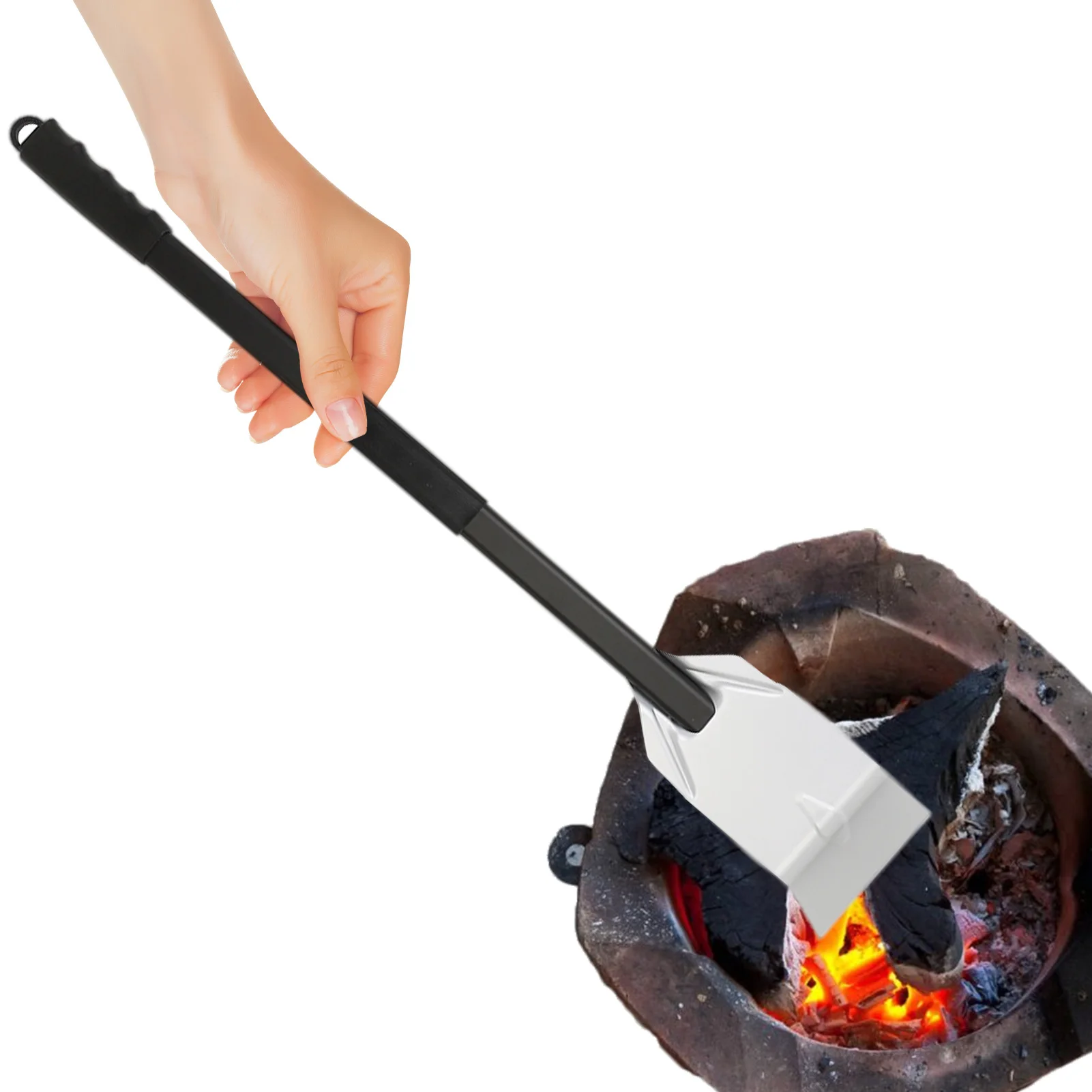 

Pizza Ash Cleaning Shovel Easy To Use Barbecue Charcoal Ash Spoon Non-Slip And Heat-Resistant Charcoal Clean Rake Scraper