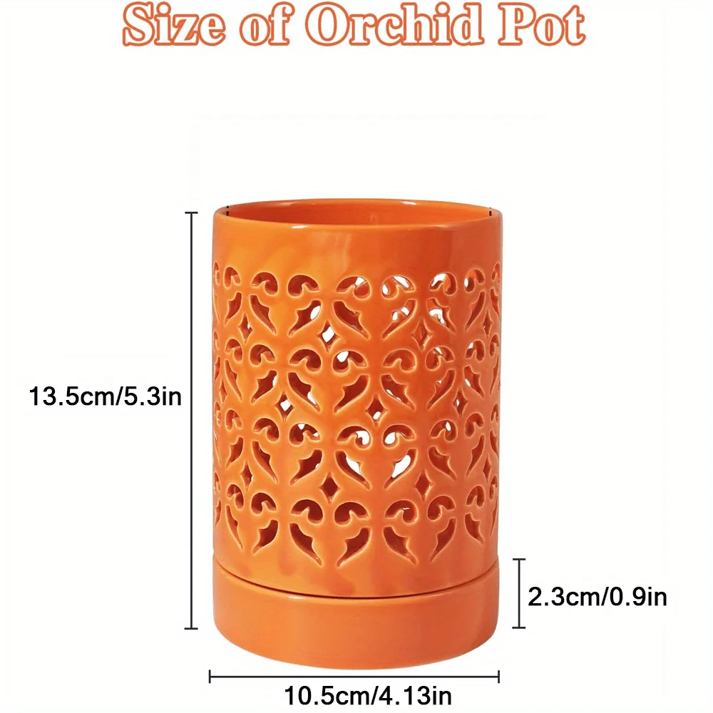 

Керамический горшок для орхидей